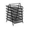 Mind Reader Black Metal Mesh 6-Tier Paper Tray
